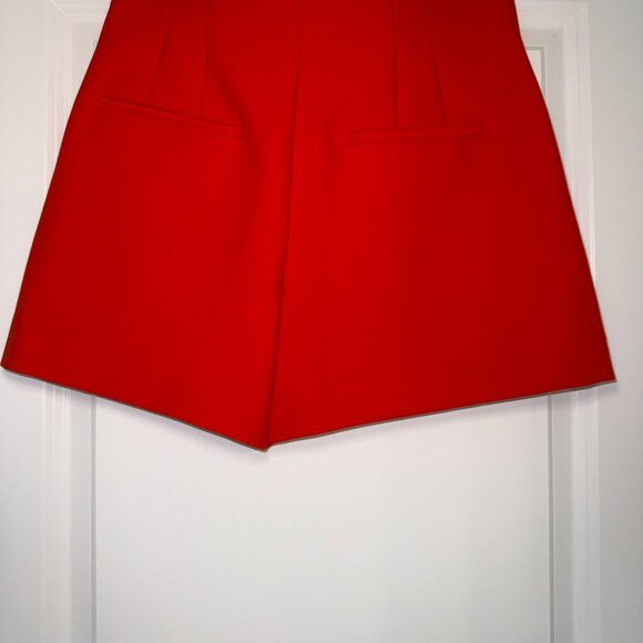 ZARA Orange Tailored  Shorts Size 6 - Picture 2 of 2